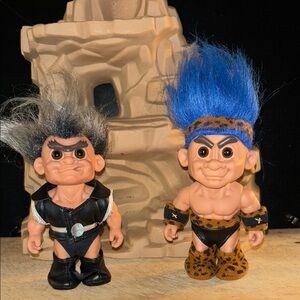 VTG Russ Doomsday Slayer Zorga Troll Dolls x 2. 5 inches.